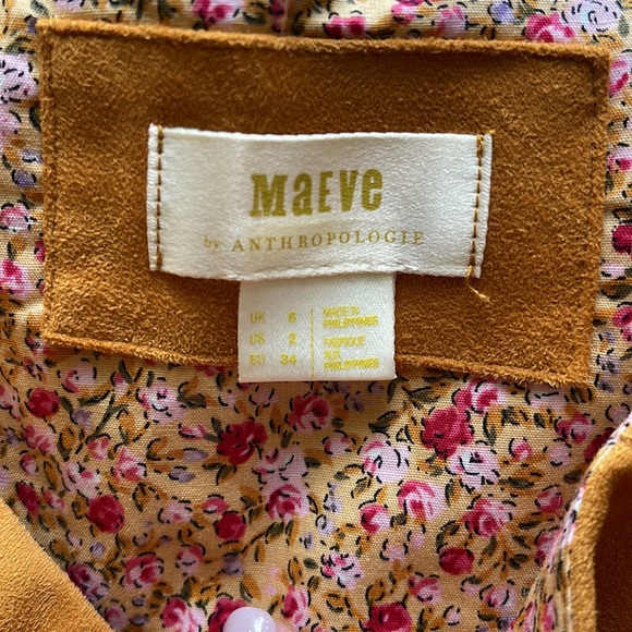 ANTHROPOLOGIE Maeve Cosima High Low Suede Midi Skirt size 2, Mustard Yellow Gold - Picture 6 of 10